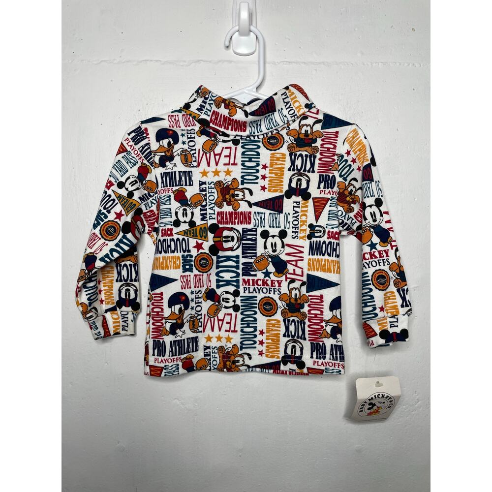 NEW Vintage 18 Mo Disney Mickey Mouse Turtleneck Football Sports Goofy Baby
